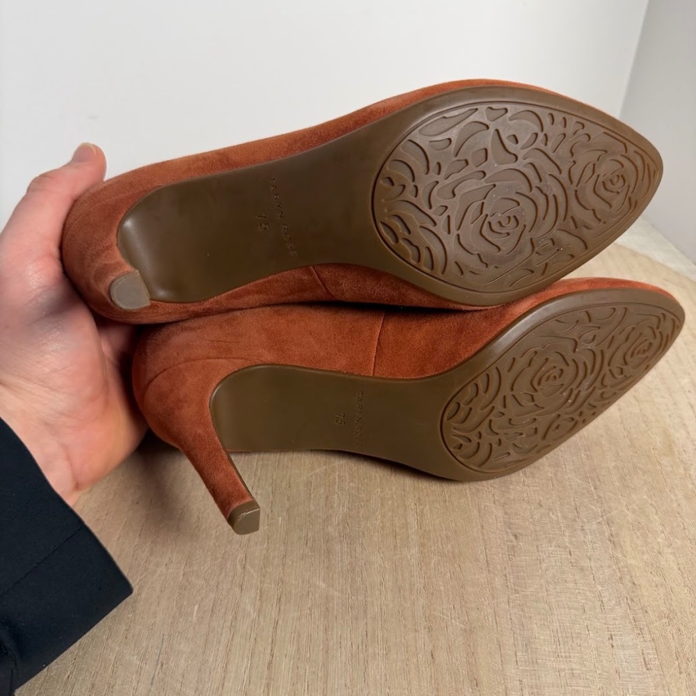 Taryn Rose Women’s Suede Pumps Heels Brown Rust Size 7.5 - Picture 5 of 7